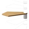 Iris Gradino Nara in legno naturale grigio L 690 mm H 180 mm