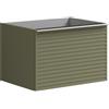 Leroy Merlin Mobile da bagno sospeso sotto lavabo L 60 x H 40 x P 45.5 cm verde salvia laccato, 2 cassetti Pixel stripes
