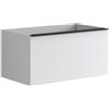 Leroy Merlin Mobile da bagno sospeso sotto lavabo Pixel plain 2 cassetti L 80 x H 40 x P 45.5 cm bianco laccato opaco, con maniglia alluminio nero opaco