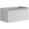 Leroy Merlin Mobile da bagno sospeso sotto lavabo Pixel stripes 2 cassetti L 80 x H 40 x P 45.5 cm bianco laccato opaco, con maniglia alluminio brillante