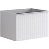 Leroy Merlin Mobile da bagno sospeso sotto lavabo Pixel grid 2 cassetti L 60 x H 40 x P 45.5 cm bianco laccato opaco, con maniglia alluminio brillante