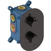 SANYCCES Rubinetto per doccia getto laminare cristallino ad incasso termostatico Loop K nero lucido SANYCCES