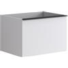 Leroy Merlin Mobile da bagno sospeso sotto lavabo Pixel plain 2 cassetti L 60 x H 40 x P 45.5 cm bianco laccato opaco, con maniglia alluminio nero opaco