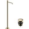 SANYCCES Rubinetto per lavabo getto laminare cristallino Loop K oro rosa spazzolato lucido SANYCCES