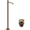 SANYCCES Rubinetto per lavabo getto laminare cristallino Loop K oro rosa spazzolato lucido SANYCCES