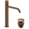 SANYCCES Rubinetto per lavabo getto laminare cristallino Loop K oro rosa spazzolato lucido SANYCCES