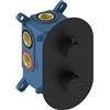 SANYCCES Rubinetto per doccia getto laminare cristallino monocomando Loop K nero opaco SANYCCES