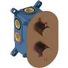 SANYCCES Rubinetto per doccia getto laminare cristallino monocomando Loop oro rosa lucido SANYCCES