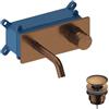 SANYCCES Rubinetto per lavabo a canna media getto laminare cristallino Loop K oro rosa spazzolato lucido SANYCCES