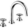 JACUZZI RUBINETTERIA Rubinetto per lavabo a canna media getto laminare cristallino Flower cromato lucido JACUZZI RUBINETTERIA