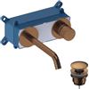 SANYCCES Rubinetto per lavabo a canna media getto laminare cristallino Loop K oro rosa spazzolato lucido SANYCCES