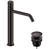 SANYCCES Rubinetto per lavabo collo alto Loop K metalgun lucido SANYCCES con piletta