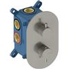 SANYCCES Rubinetto per doccia getto laminare cristallino ad incasso termostatico LOOP cromo lucido SANYCCES
