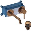SANYCCES Rubinetto per lavabo a canna media getto laminare cristallino Loop oro rosa spazzolato lucido SANYCCES