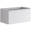 Leroy Merlin Mobile da bagno sospeso sotto lavabo Pixel plain 2 cassetti L 80 x H 40 x P 45.5 cm bianco laccato opaco, con maniglia alluminio brillante