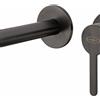 JACUZZI RUBINETTERIA Rubinetto per lavabo ad incasso getto laminare cristallino Baleno nero spazzolato JACUZZI RUBINETTERIA