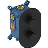 SANYCCES Rubinetto per doccia getto laminare cristallino monocomando LOOP nero opaco SANYCCES