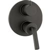 JACUZZI RUBINETTERIA Rubinetto per doccia getto laminare cristallino Verbano Q nero JACUZZI RUBINETTERIA
