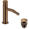SANYCCES Rubinetto per bidet getto laminare cristallino Loop K SANYCCES oro rosa spazzolato lucido