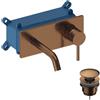 SANYCCES Rubinetto per lavabo a canna media getto laminare cristallino Loop oro rosa spazzolato lucido SANYCCES