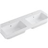 Leroy Merlin Lavabo a incasso rettangolare L 120.5 x H 14 x P 46 cm in resina bianco opaco