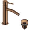 SANYCCES Rubinetto per bidet getto laminare cristallino Loop SANYCCES oro rosa spazzolato lucido