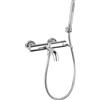 JACUZZI RUBINETTERIA Rubinetto per vasca getto laminare cristallino Baleno per muro grigio cromato JACUZZI RUBINETTERIA
