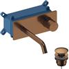 SANYCCES Rubinetto per lavabo Loop k oro rosa SANYCCES getto laminare cristallino a canna media