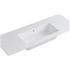Leroy Merlin Lavabo a incasso rettangolare L 120.5 x H 14 x P 46 cm in resina bianco opaco