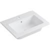 Leroy Merlin Lavabo a incasso rettangolare L 60.5 x H 14 x P 46 cm in resina bianco lucido