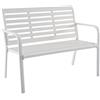 NATERIAL Panca da giardino in alluminio bianco con braccioli Centra NATERIAL, 3 posti