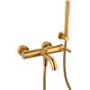 JACUZZI RUBINETTERIA Rubinetto per vasca getto laminare cristallino Baleno per muro oro spazzolato JACUZZI RUBINETTERIA