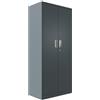 AR SHELVING Armadio alto metallico AR SHELVING in acciaio, grigio antracite L 80 x H 180 x P 45 cm 2 ante, da interno