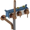SANYCCES Rubinetto per vasca getto laminare cristallino Loop per muro oro rosa spazzolato SANYCCES