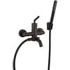 JACUZZI RUBINETTERIA Rubinetto per vasca getto laminare cristallino Verbano per muro nero JACUZZI RUBINETTERIA