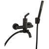 JACUZZI RUBINETTERIA Rubinetto per vasca getto laminare cristallino Verbano Q per muro nero spazzolato JACUZZI RUBINETTERIA