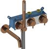 Leroy Merlin Rubinetto per vasca monocomando 2 vie, corpo incasso e accessori doccia cromato Loop k SANYCCES oro rosa spazzolato