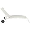 NATERIAL Lettino senza cuscino Lyra II NATERIAL in alluminio bianco e seduta bianco
