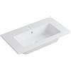 Leroy Merlin Lavabo a incasso rettangolare L 80.5 x H 14 x P 46 cm in resina bianco opaco