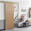 Leroy Merlin Porta scorrevole reversibile Practical in mdf marrone, L 80 x H 215 cm, con binario Low