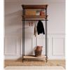 AR SHELVING Scaffale in kit 3 ripiani Ardeco L 85 x P 35 x H 185 cm nero e marrone, portata per ripiano 30 kg