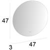 Leroy Merlin Specchio con illuminazione integrata bagno tondo Bohemia L 47 x H 47 x P 3 cm