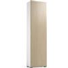 TERRANEO Scarpiera TERRANEO mobile multiuso 1 anta apertura battente, doppia profondità L 50 x H 183 x P 30 cm 16 paia, beige