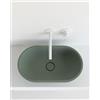 Leroy Merlin Lavabo da appoggio ovale in resina L 60 x H 17.1 x P 35 cm verde opaco