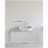 MADERO Mobile da bagno sospeso sotto lavabo con top Madero Kimono L 80.5 x H 46 x P 46 cm verde cannettato laccato, 2 cassetti ,senza foro