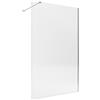 SANYCCES Box doccia walk-in Single, vetro 8 mm, H 200 cm, profilo cromo