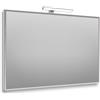 Leroy Merlin Specchio con illuminazione integrata bagno rettangolare Bisellata L 90 x H 60 x P 2.5 cm grigio / argento