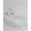 MADERO Mobile da bagno sospeso sotto lavabo Madero Kimono L 110.5 x H 46 x P 46 cm rosso marsala laccato cannettato, 1 cassetto ,senza foro