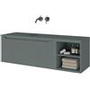 MADERO Mobile da bagno sospeso sotto lavabo Madero Kimono L 110.5 x H 46 x P 46 cm blu laccato cannettato, 1 cassetto ,senza foro