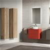 Leroy Merlin Mobile da bagno sospeso sotto lavabo L 59.5 x H 50 x P 45.5 cm rosso opaco, 2 cassetti Opera